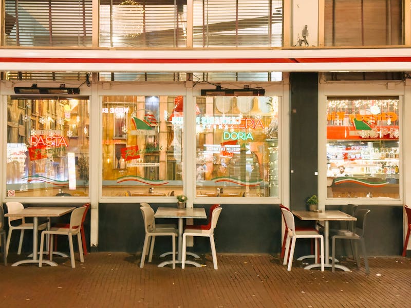 Jet's pizza main entrance and storefront in Brooklyn